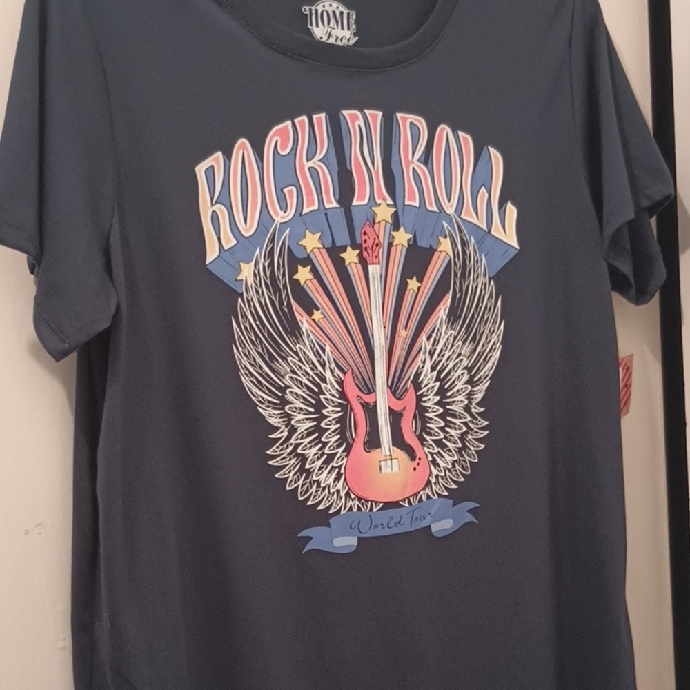 Home Free Women's Rock N Roll Graphic Tee - Black